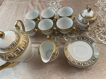 boşqab dəstləri: Çay dəsti, rəng - Ağ, Farfor, 6 nəfərlik, Yaponiya — 4
