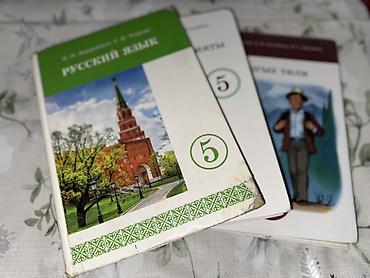 Китептер жана журналдар: Комплект школьных учебников (кыргызские и русские издания). В набор — 6