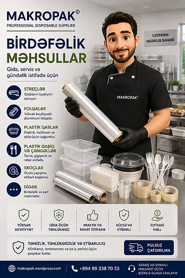 qaşıq dəst: 🍽️ BİRDƏFƏLİK MƏHSULLAR — MAKROPAK Qida, catering, restoran və — 1