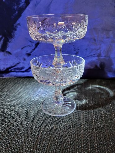 Čaše: Case nove za dvoje,kristal,rucni rad za zestoko pice iz 70ih. Case — 5