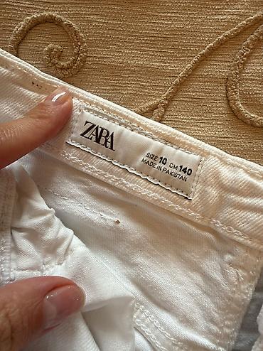 ag cins: ZARA ağ rəngli uşaq cins şalvarı - Brend: ZARA - Rəng: ağ - Model — 2