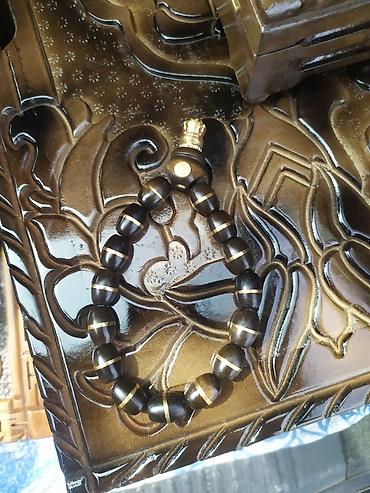 Təsbehlər: Əl işı təsbeh dəsti - Material: qara-qəhvəyi tonlarda cilalanmış — 6