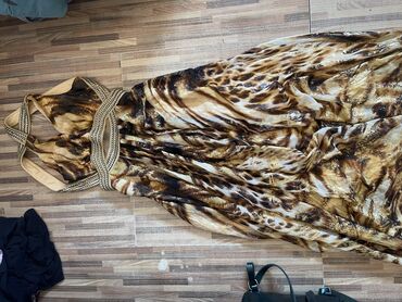 платье 50 52 размер: Бий үчүн көйнөк, Узун модель, түсү - Сары, M (EU 38), Бар