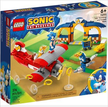 detskie igrushki lego: Lego Sonic 76991 Мастерская Тейзла и Самолёт ✈️ Торнадо