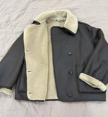 пальто zara: Дубленка, Китай, Короткая модель, Оверсайз, L — 2