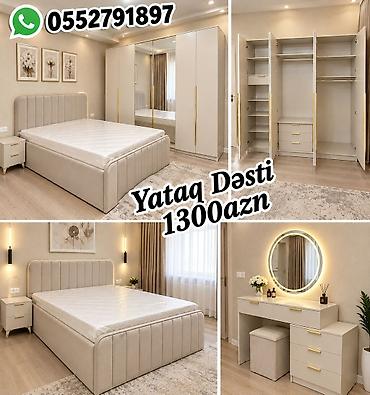Yataq Dəsti – 1300 AZN Müasir və zərif dizaynlı tam komplekt yataq