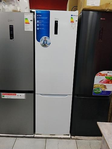 Техника и электроника: Холодильник Midea MDRB489FGE010, белый, с нижней морозильной камерой — 1