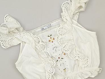 bluzki biale haftowane: Zara, Top damski, rozmiar M — 1