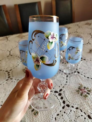 şırdan qiyməti: Qədəhlər, rəng - Mavi, 6 ədədli dəst, 300 ml — 2