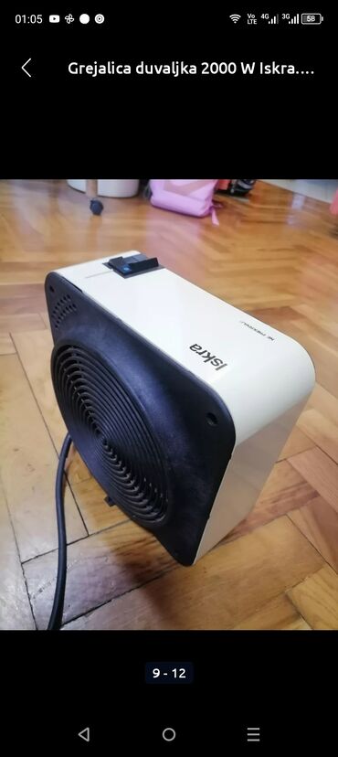 Kaloriferi: Grejalica ISKRA duvaljka. 2000 w dobra ispravna. 
 Mirjevo — 7