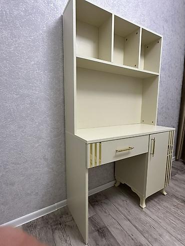 salon masa: Düz masa, Stulsuz, Polkalı, Siyirməli, MDF — 1