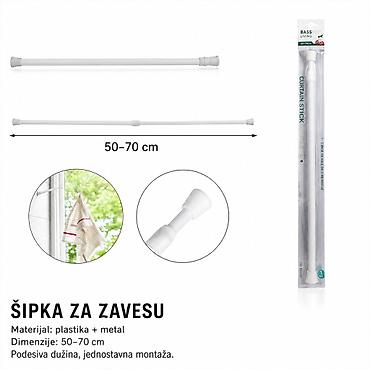 KMT Opružna šipka za zavesu 5201083 Praktična teleskopska šipka za