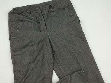 woskowane spodnie z wysokim stanem h m: Material trousers for women, size XL (EU 42)