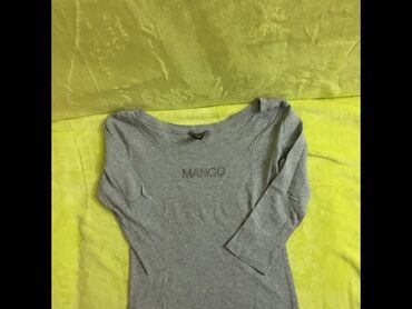 m sara farmerke: M (EU 38), Cotton, Single-colored, color - Grey