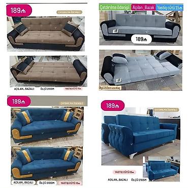 Divanlar: Açılan-bazalı divanlar – funksional və rahat model - Ölçü: 210 sm — 1