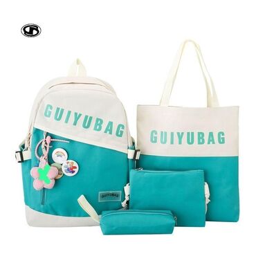 Rukzaklar: Dördlü və beşli çantalar dəsti. Dəstə bir ədəd rəngli və rəngli — 2