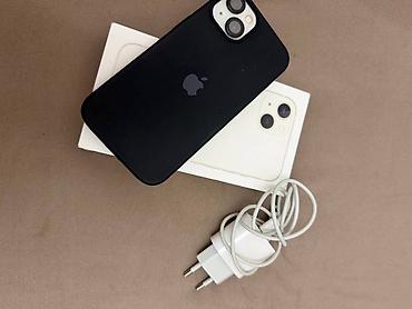 ipone: IPhone 13, Б/у, 128 ГБ, Белый, Зарядное устройство, Защитное стекло, Чехол, 89 % — 2