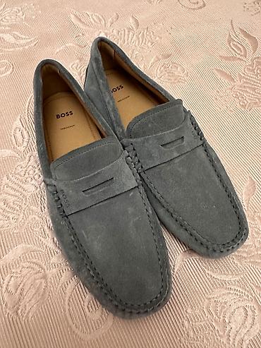 Мокасины и лоферы: BOSS kişi mokasinləri - Model: Klassik loafer/mokasin - Rəng: Tünd — 1
