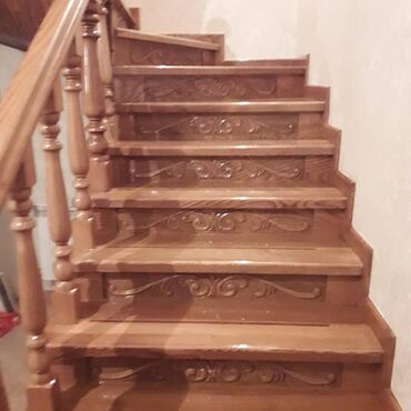 Pilləkən məhəccərləri: Taxta pilləkan sifatişi — 24