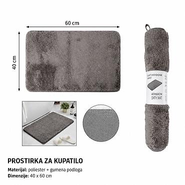KMT Prostirka od finog pamučnog flisa, siva 3213763 Siva prostirka za