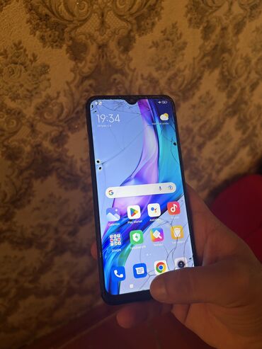 редми нот 11: Redmi 9, 64 GB, rəng - Boz, Qırıq, Sensor, Barmaq izi