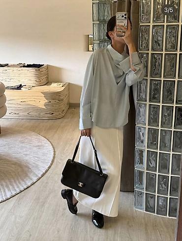 Классические сумки: Сумка Chanel из черной зернистой кожи (caviar), модель с клапаном и — 5