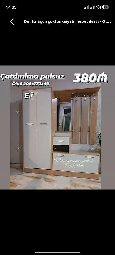 wfaner mebel: Dəhliz üçün çoxfunksiyalı mebel dəsti - Ölçü: 200 x 170 x 40 sm - — 1