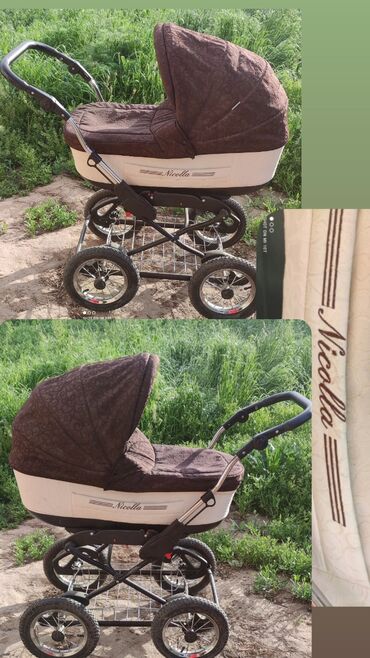 детские коляски happy baby: Коляска, цвет - Коричневый, Б/у