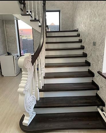 Обшивка лестниц: Лестница жазайбыз заказ менен замер установка байланыш телефон — 5