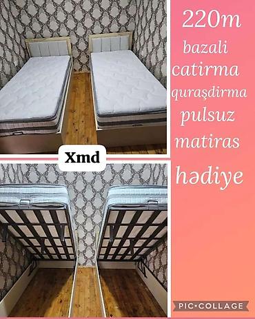 sintifon dosek: Bazalı tək nəfərlik çarpayı dəsti - Ölçü: tək nəfərlik (foto­dakı — 1