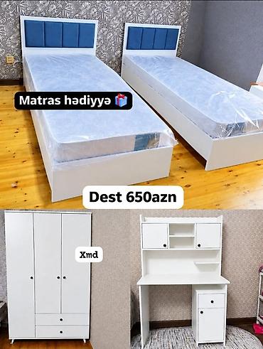 uşaq stol: Uşaq/yeniyetmə otağı üçün tam mebel dəsti Tərkib: - 2 ədəd tək — 5