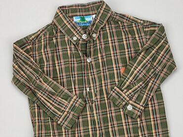 Shirts: Shirt 1.5-2 years, condition - Very good, pattern - Cell, color - Green