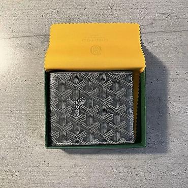 Novčanici: Goyard preklopni muški novčanik – crni - Materijal: Goyardine platno — 1