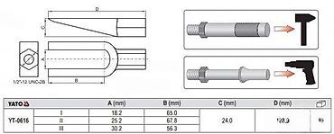 Tools for Cars: Yato YT-0616 – Set za izvlačenje kugli (viljuškasti izvlakači) sa — 2