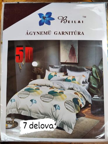 Posteljina: Posteljine pamuk Set sadrzi 7 delova: Cena: 3200 din Jorganska navlaka — 13
