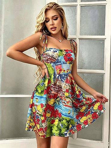 mona mini torbice: Letnja haljina sa vezivanjem na ramenima – 2150 din 
S M L — 1
