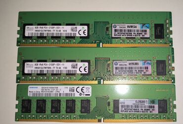 Qida blokları: Operativ yaddaş (RAM) 8 GB, 2133 Mhz, DDR4, PC üçün, İşlənmiş