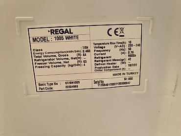 Dərin dondurucular: Dondurucu Regal Model: 1005 Türkiyə istehsalı Rengi: Ağ Ses — 18