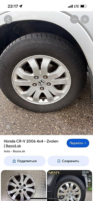 Унаа: Зимнее колесо в сборе для Honda. Характеристики: - Литой диск Honda — 2