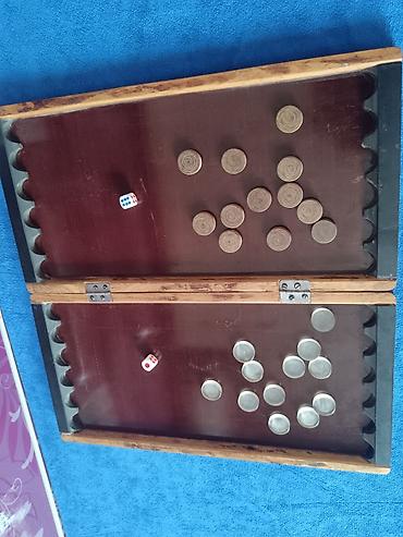 Нарды: Набор для игры в нарды (складное поле) - Деревянная складная доска на — 4