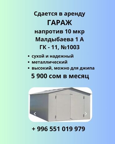 рядом с аламединским рынком: 20 м², Металлический