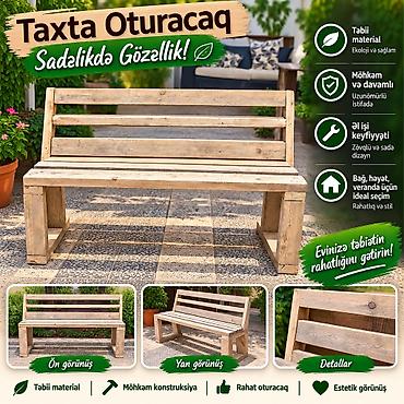 taxta əl işi: Taxta oturacaq – sadəlikdə gözəllik! - Təbii və ekoloji təmiz ağacdan — 2