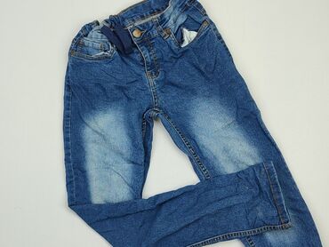 jeansy z gumka w pasie: Spodnie jeansowe, 12 lat, 152, stan - Bardzo dobry