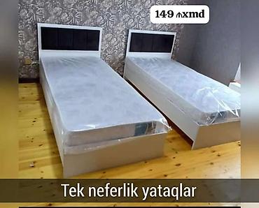 markus su matoru: Tek nəfərlik çarpayı - Müasir dizayn: ağ korpus, qara yumşaq başlıq — 1