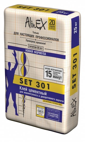 круг для похудения: КЛЕЙ ПЛИТОЧНЫЙ "SET 301" 25 КГ. Для облицовки стен и полов
