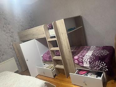qız üçün yataqlar: Oğlan və qız üçün, İşlənmiş, Çarpayı, Matras ilə, Siyirməli, Laminat — 2