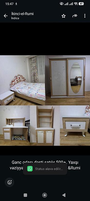 Gənc odası dəsti satılır 500₼. Yaxşı vəziyyətdədir. Ünvan:Sumqayıt lalafo.az -da Gənc odası dəsti satılır 500₼. Yaxşı vəziyyətdədir. Ünvan:Sumqayıt