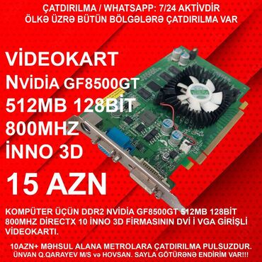 Operativ yaddaş (RAM): Videokart INNO3D GeForce 210, < 4 GB, İşlənmiş