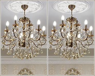 listur: Çılçıraq, 10 və daha çox lampa, Metal — 1