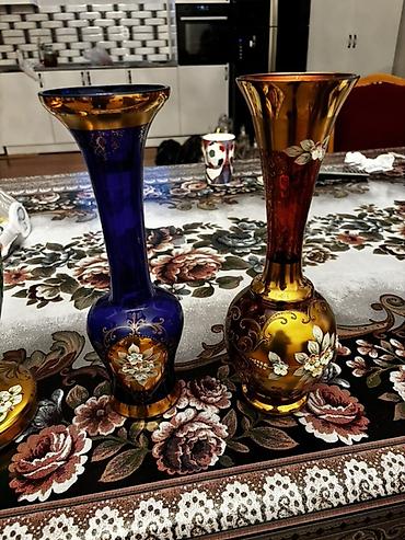 Вазы: Набор ваз, Богемское стекло — 4
